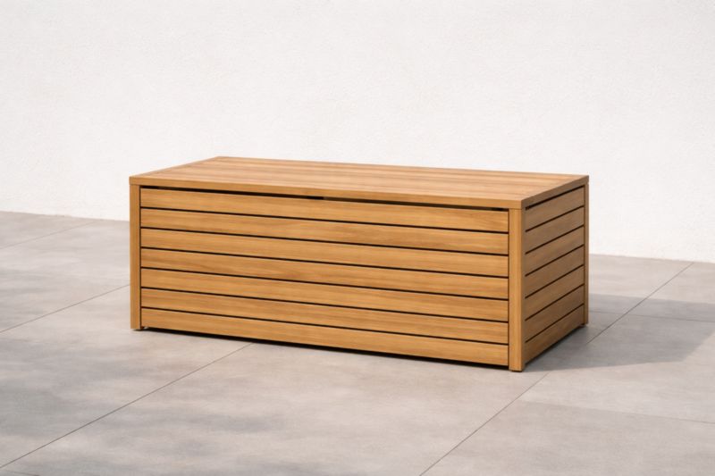 Stoccaggio da terrazza in Legno Massello 120x50x45 cm