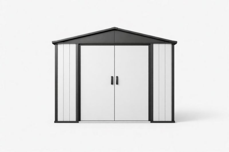 Capanno da Giardino in Resina Bianco/Nero 195x130x180 cm