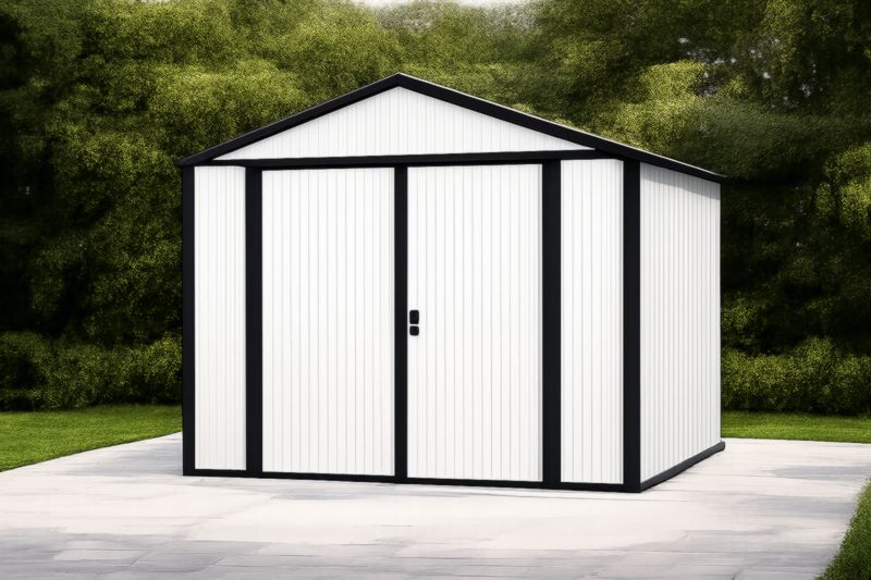 Stoccaggio da esterno in Acciaio Bianco 350x260x210cm per Esterni