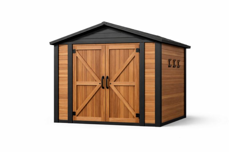 Capanno da Giardino in Legno e Metallo 230x200x210 cm