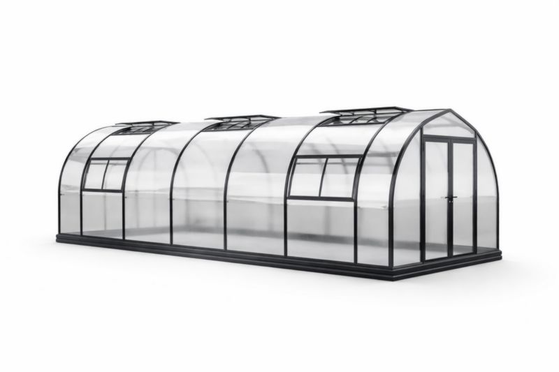 Serra in Alluminio e Policarbonato Trasparente 600x300x250 cm