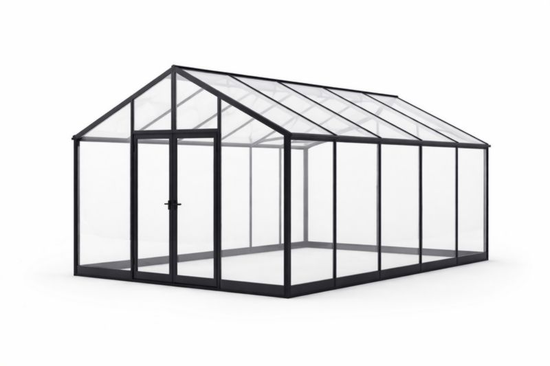 Serra in Alluminio e Vetro Temperato Nero