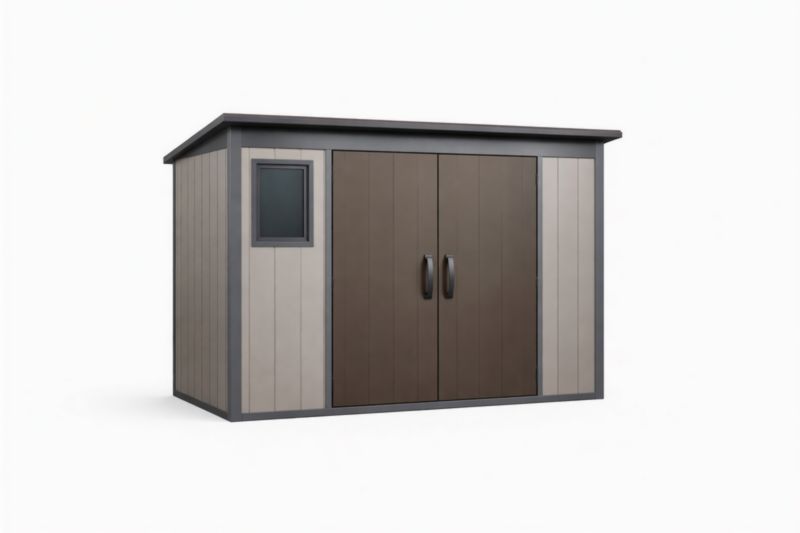 Capanno da Giardino in Resina Marrone/Grigio 235x135x178 cm