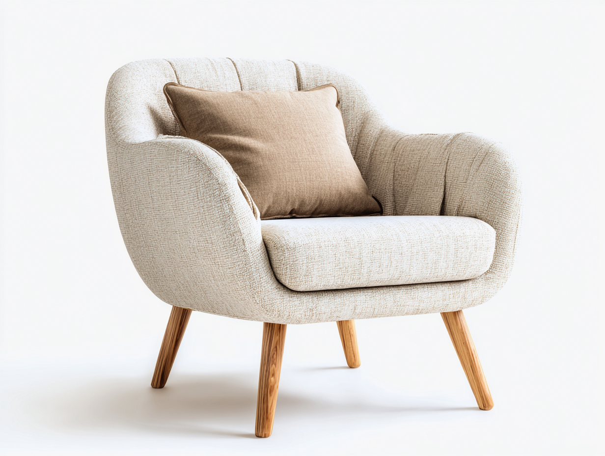 Fabric Armchairs fabric upholstered armchair 31x30x33 inches - beige - accent seating for living room-Nestgetyard