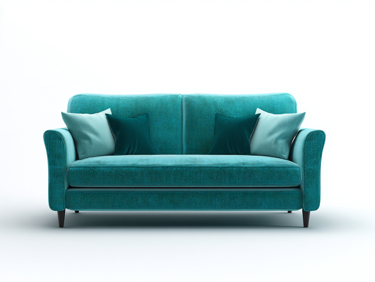 Loveseat upholstered fabric 62x34x36 inches - teal - comfortable seating for living room-Nestgetyard