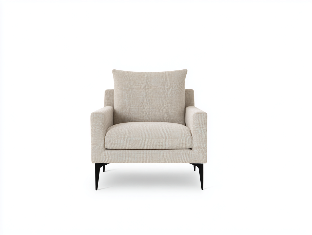 Fabric Armchairs Upholstered Fabric 30x32x35 inches - Beige - Contemporary Accent Seating-Nestgetyard