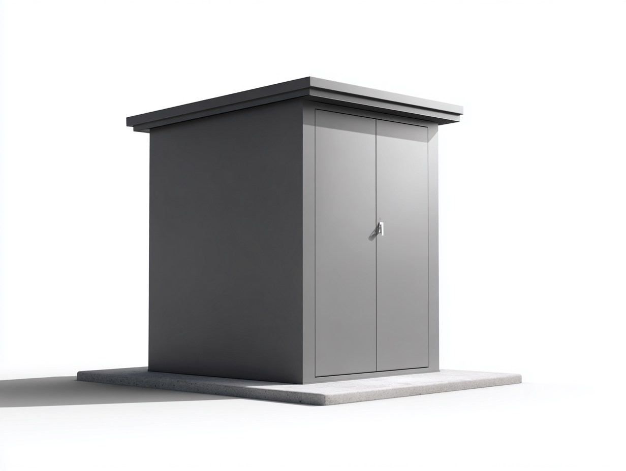 Casetta da giardino metallo 120x80x200 cm - grigio scuro-grigio chiaro - design moderno per esterno-Casamyhaus