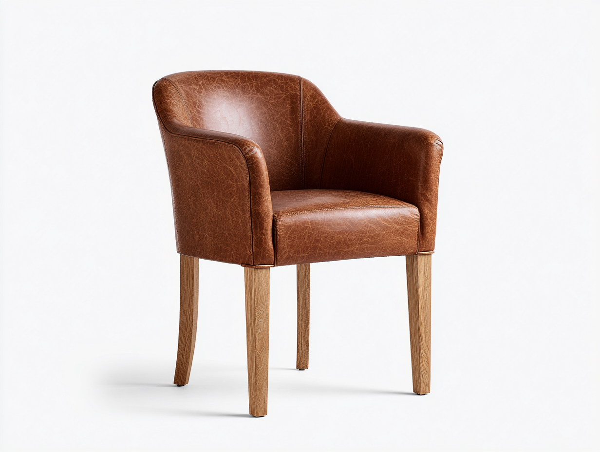 Sedia da pranzo 55x60x85 cm in similpelle e legno - marrone - stile classico per sala da pranzo-Casamyhaus