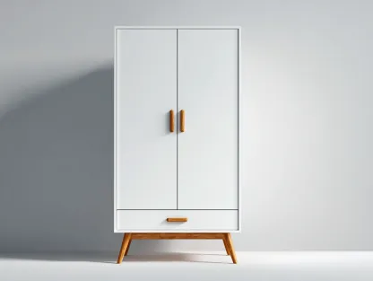 2 Door Wardrobes modern wardrobe cabinet 33.5x19.7x70.9 inches - white - minimalist design-Casaupio