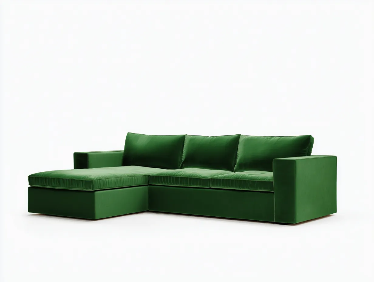 Sectional Sofas fabric upholstered sectional sofa 92x58x32 inches - green - contemporary sectional seating for living room-Casaupio