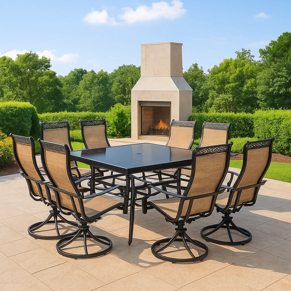 Meubles de jardin,Meubles de jardin avec table à manger - Purefurni