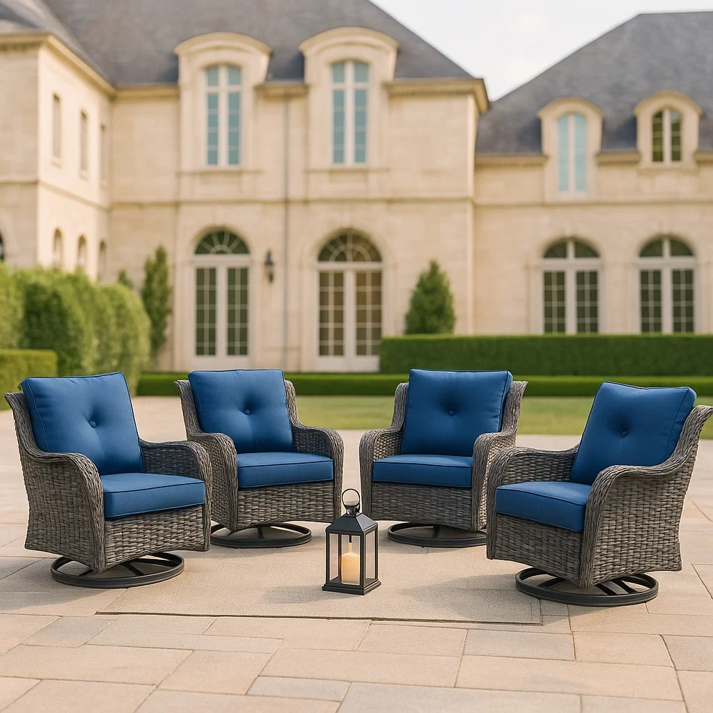 Meubles de jardin,Fauteuil de jardin pivotant - Purefurni