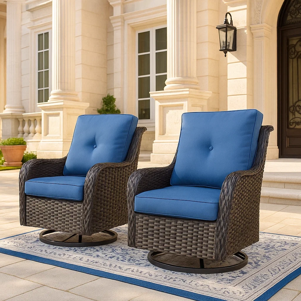 Meubles de jardin,Fauteuil de jardin pivotant - Purefurni