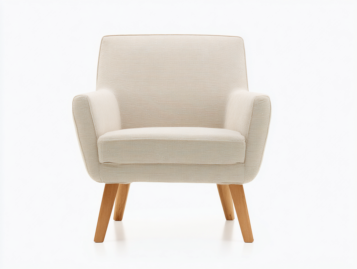 Lounge Armchairs upholstered fabric armchair 29.1x28.7x30.7 inches - beige - minimalist design-Havenmyden