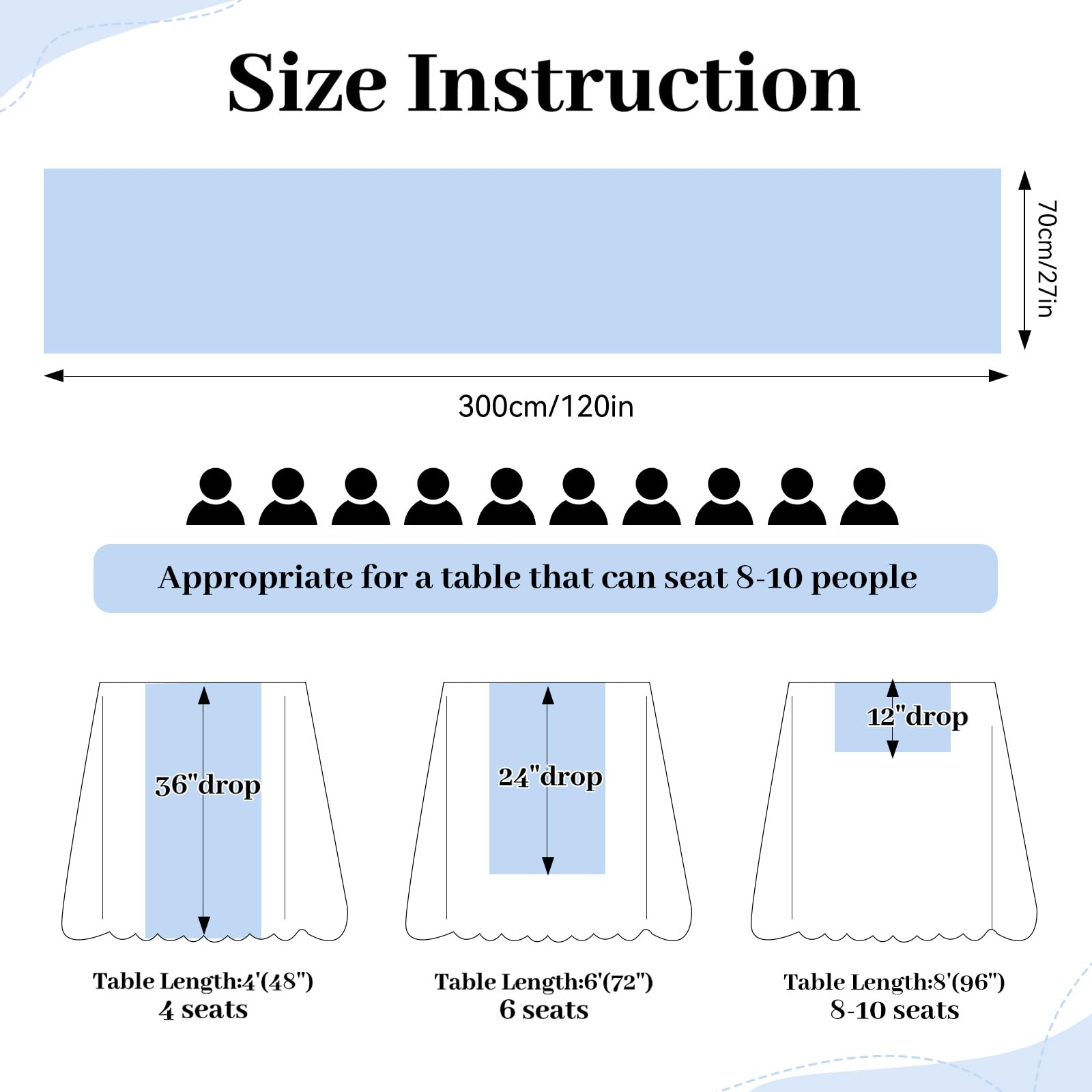 Chiffon Table Runner 27x120 Inches Rustic Wedding Bridal Shower Runner Sheer Boho Baby Shower Decorations