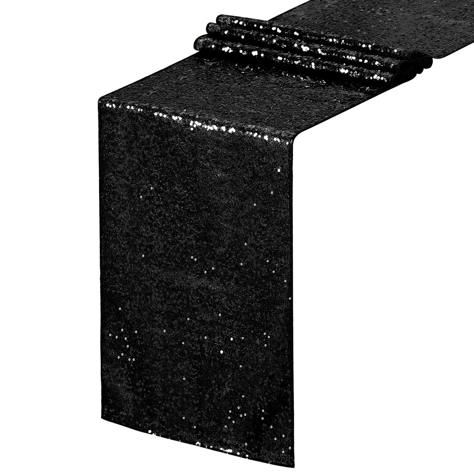 Sequin Table Runners 2 Pieces Table Runners Inch Glitter Dining Table Cover for Party Wedding Birthday Reception Banquet Decoration Spring Party Chair Sashes