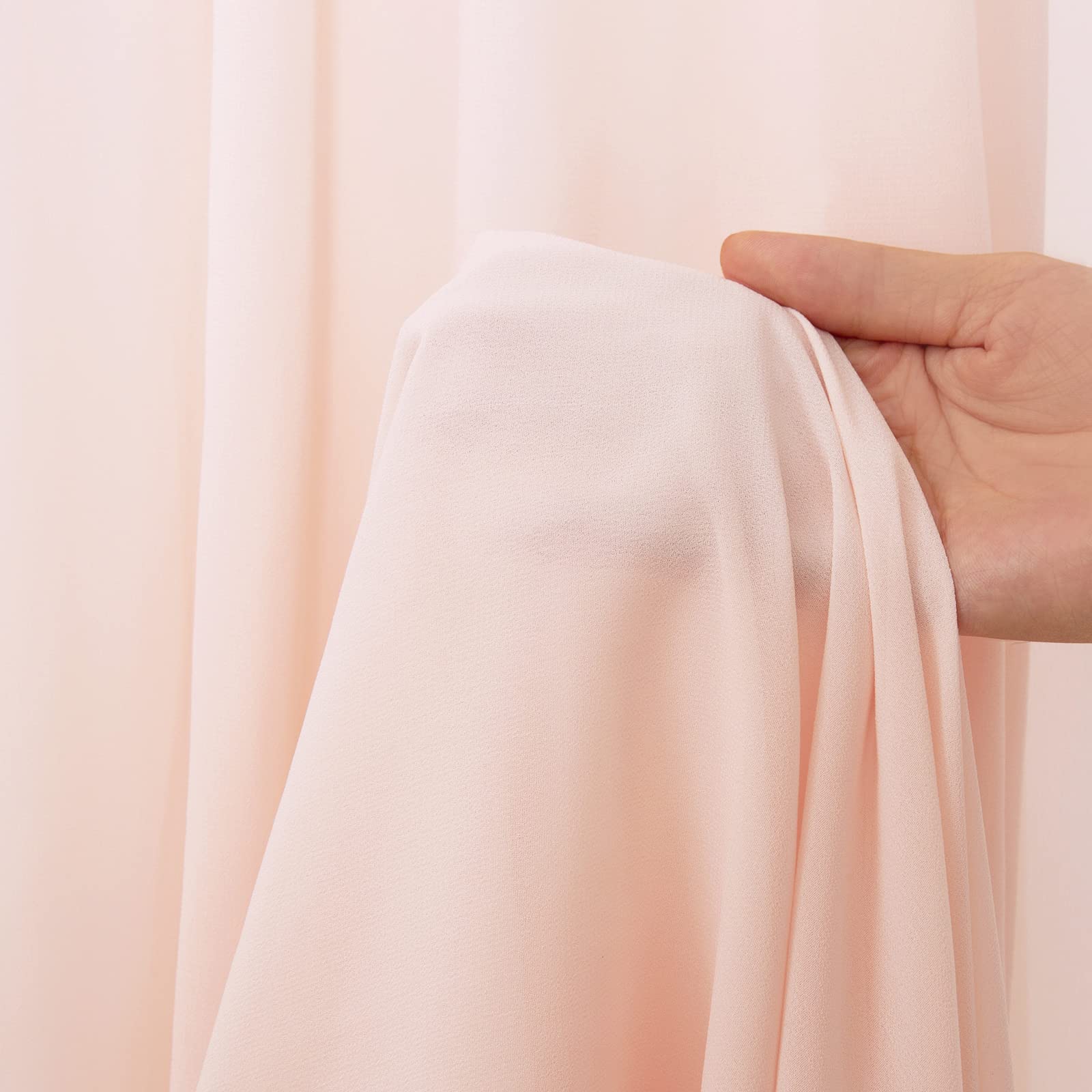 Arch Drapes 2 Panels 6 Yards Sheer Backdrop Curtains for Parties Ceiling Wedding Arch Reception Drapery Fabric Decor