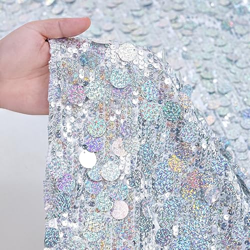 Iridescent Sequin Table Runner: 3 Packs 12x72 Inches Colorful Cake Decor - Sunset Dinner Wedding Baby Shower Pool Party Tropical Themes