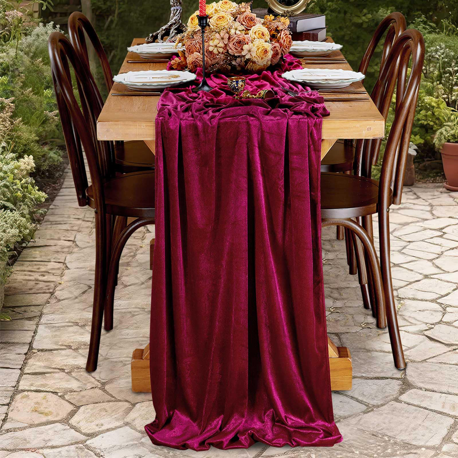 Velvet Table Runner 29x120 Inches Table Runners Soft Velvet Fabric Runners for Wedding Party Xmas Decorations