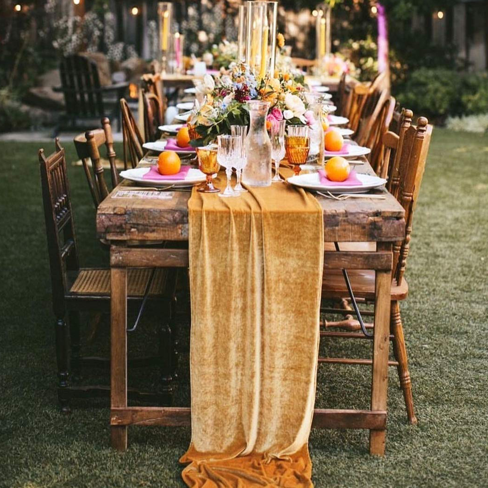 Velvet Table Runner 29x120 Inches Table Runners Soft Velvet Fabric Runners for Wedding Party Xmas Decorations