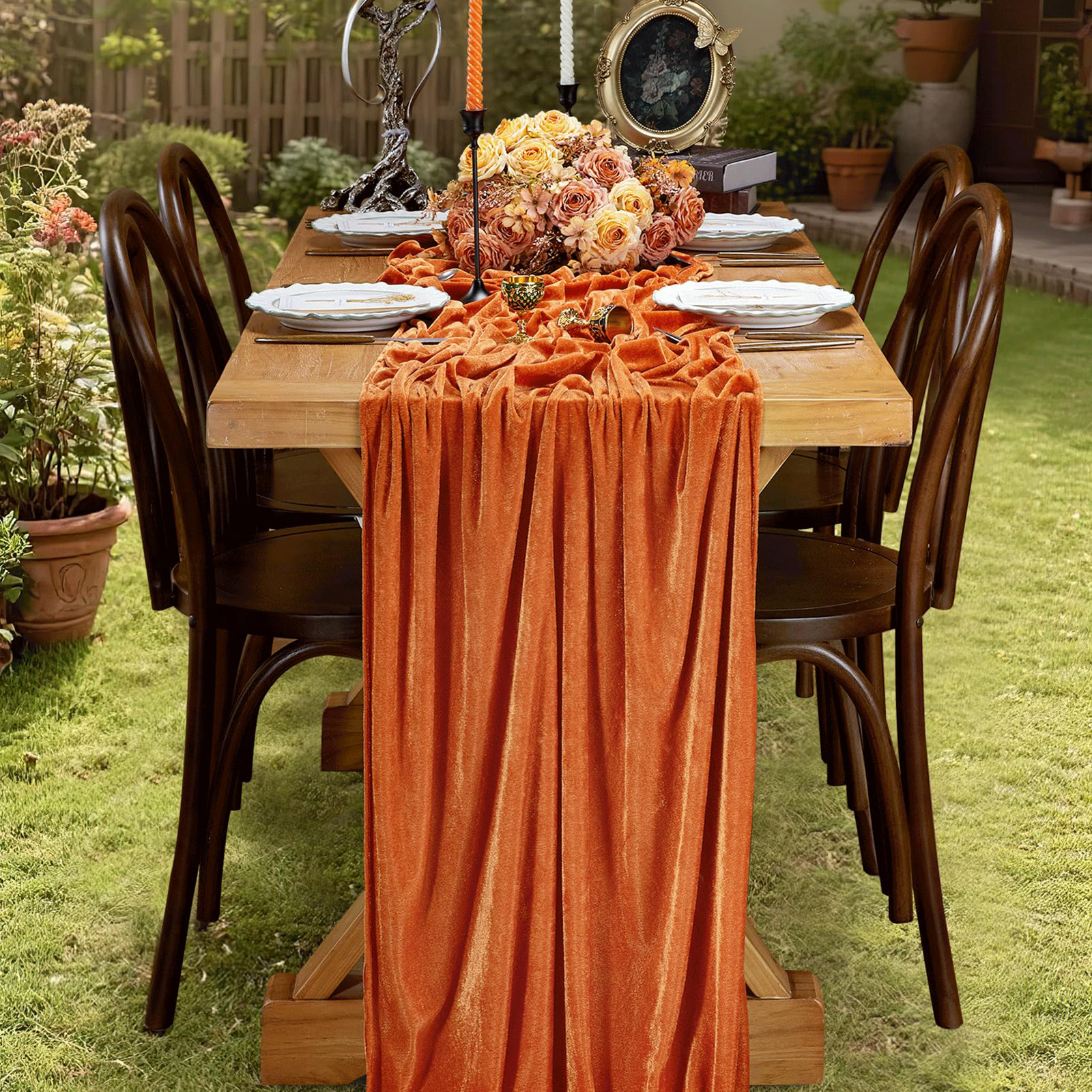 Velvet Table Runner 29x120 Inches Table Runners Soft Velvet Fabric Runners for Wedding Party Xmas Decorations