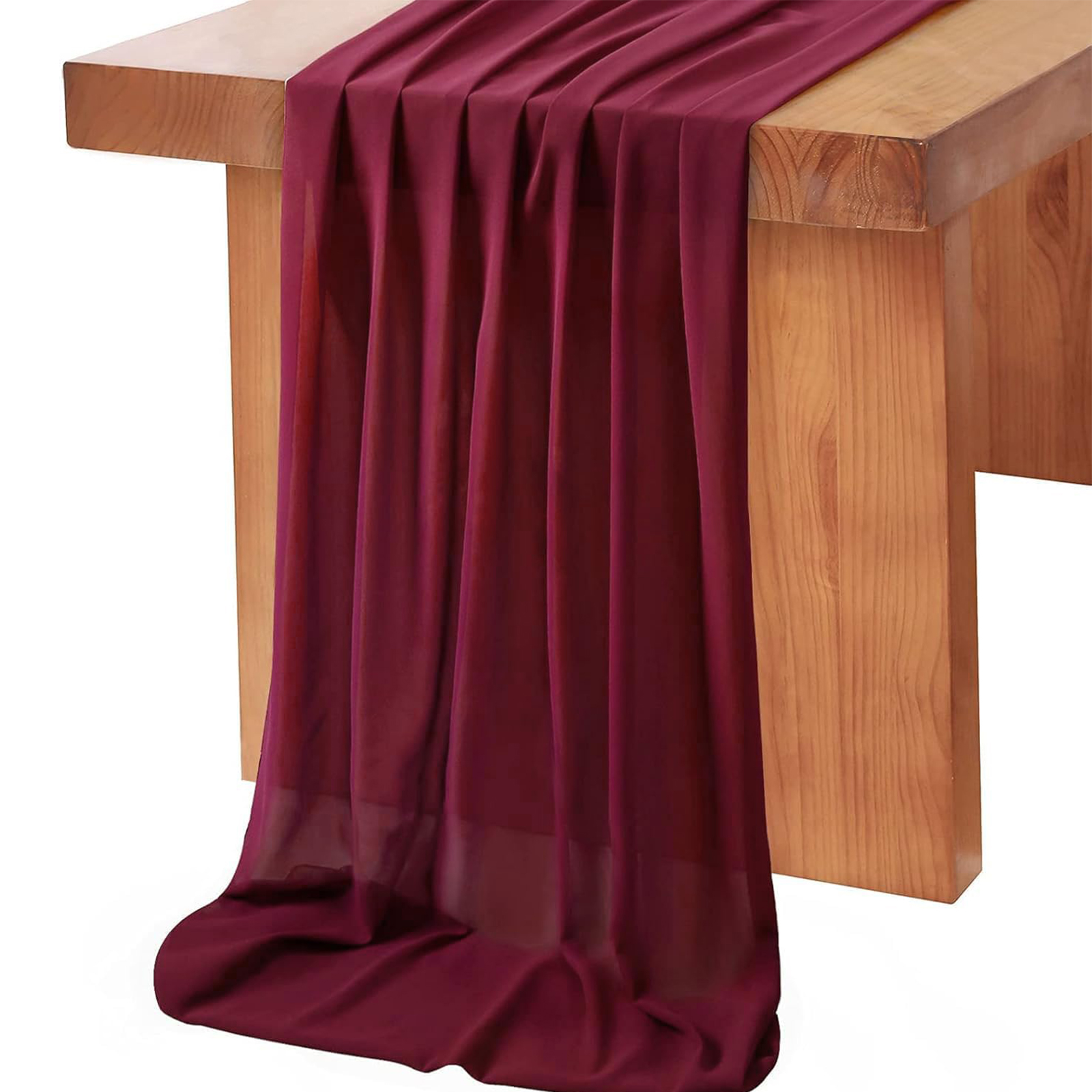 Chiffon Table Runner 27x120 Inches Rustic Wedding Bridal Shower Runner Sheer Boho Baby Shower Decorations