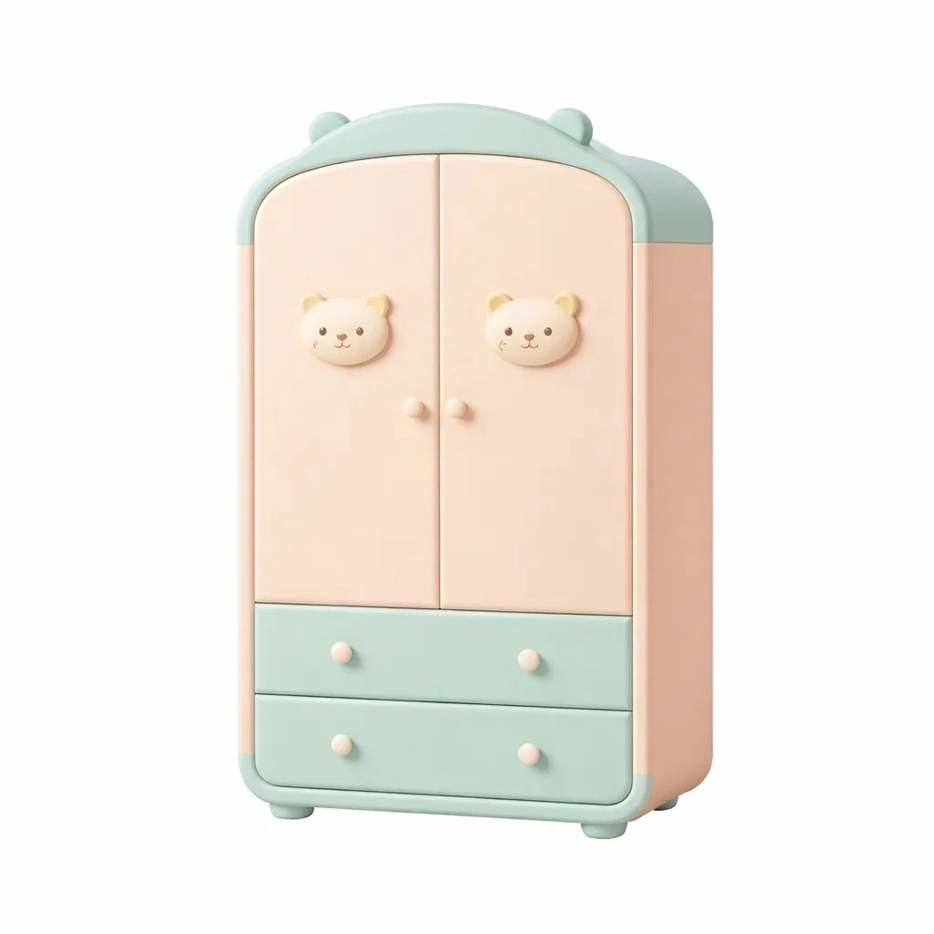 Armoire enfant compacte avec tiroirs inferieurs-easehomey