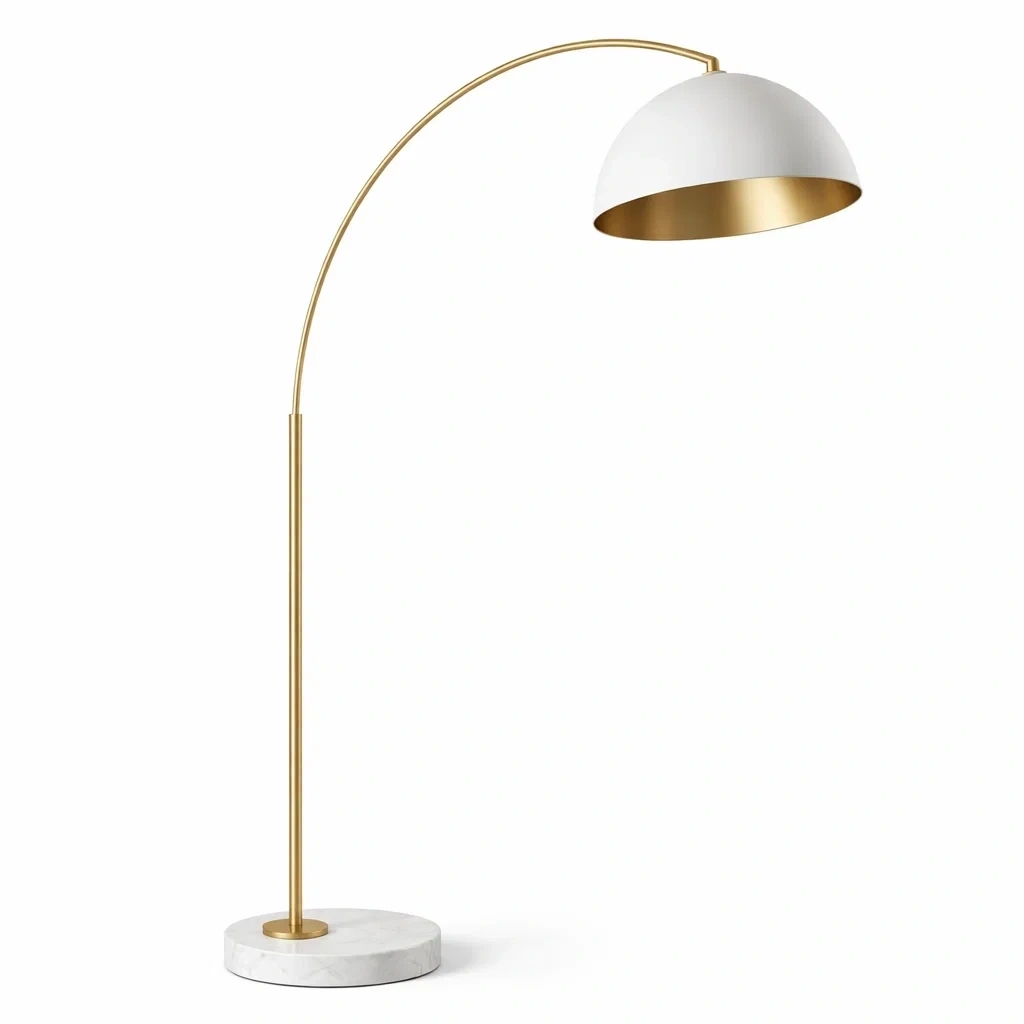 Lampadaire arc abat jour demi sphere-easehomey