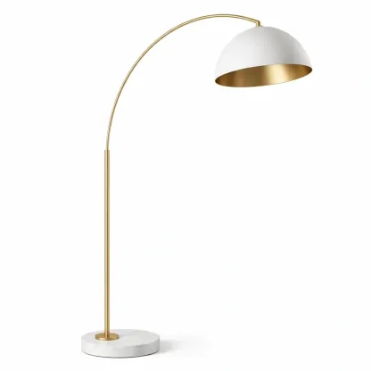 Lampadaire arc abat jour demi sphere-easehomey