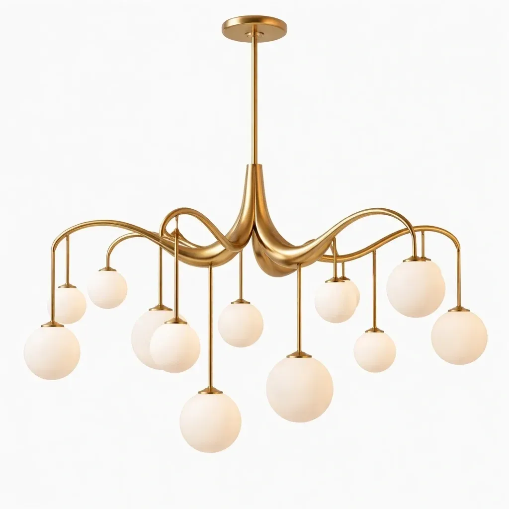 Lampadaire arc metal abat jour verre-easehomey