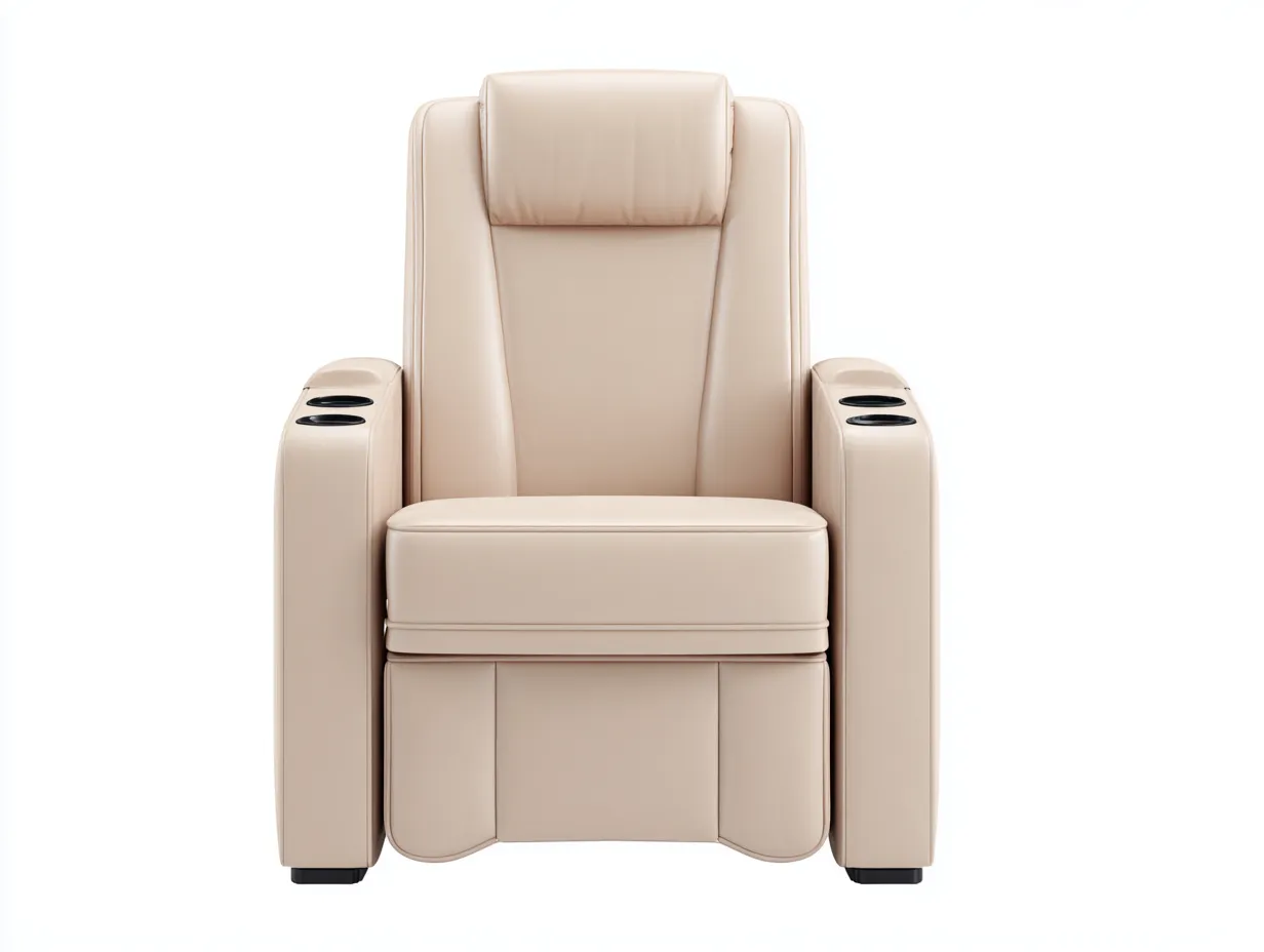 Recliner Chair Upholstered 34x36x42 (inches) Beige - Modern Comfort Design-Casauphub