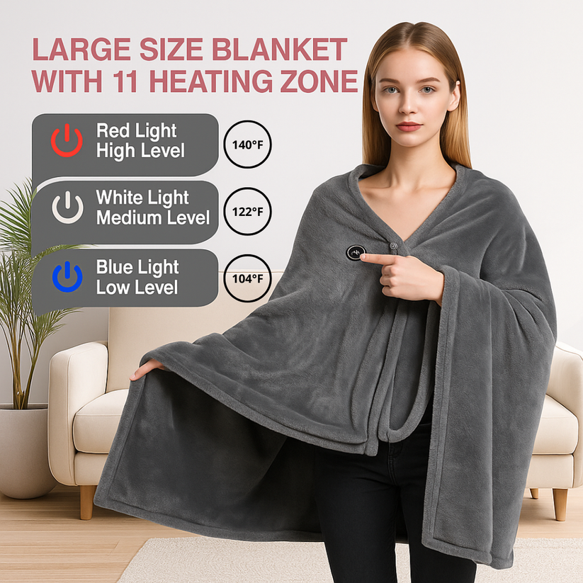 🎅Best Winter Gifts 🔥Favorite Portable Heated Shawl (Buy 2 Free Shipping)