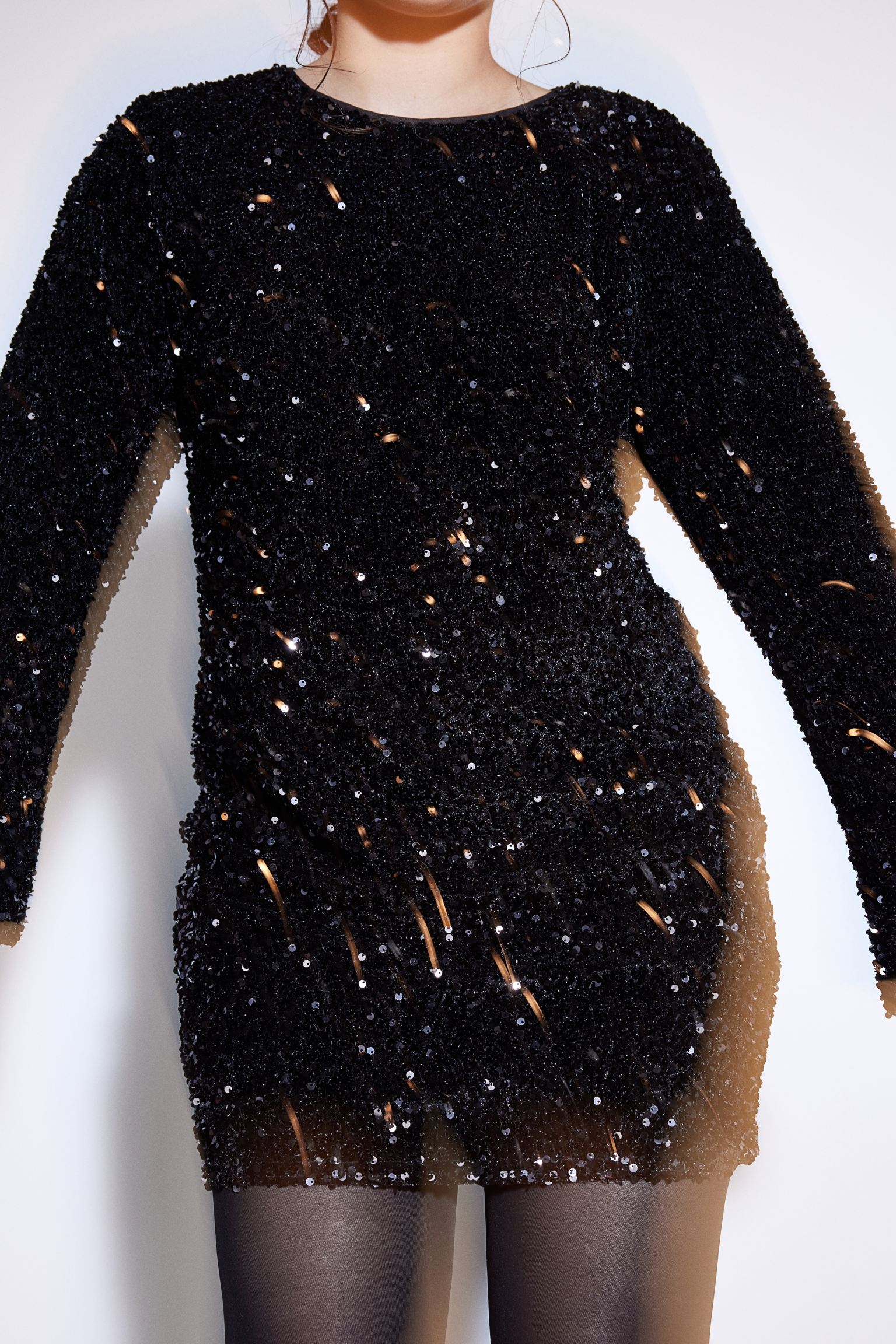 Sequined Tie-back Dress