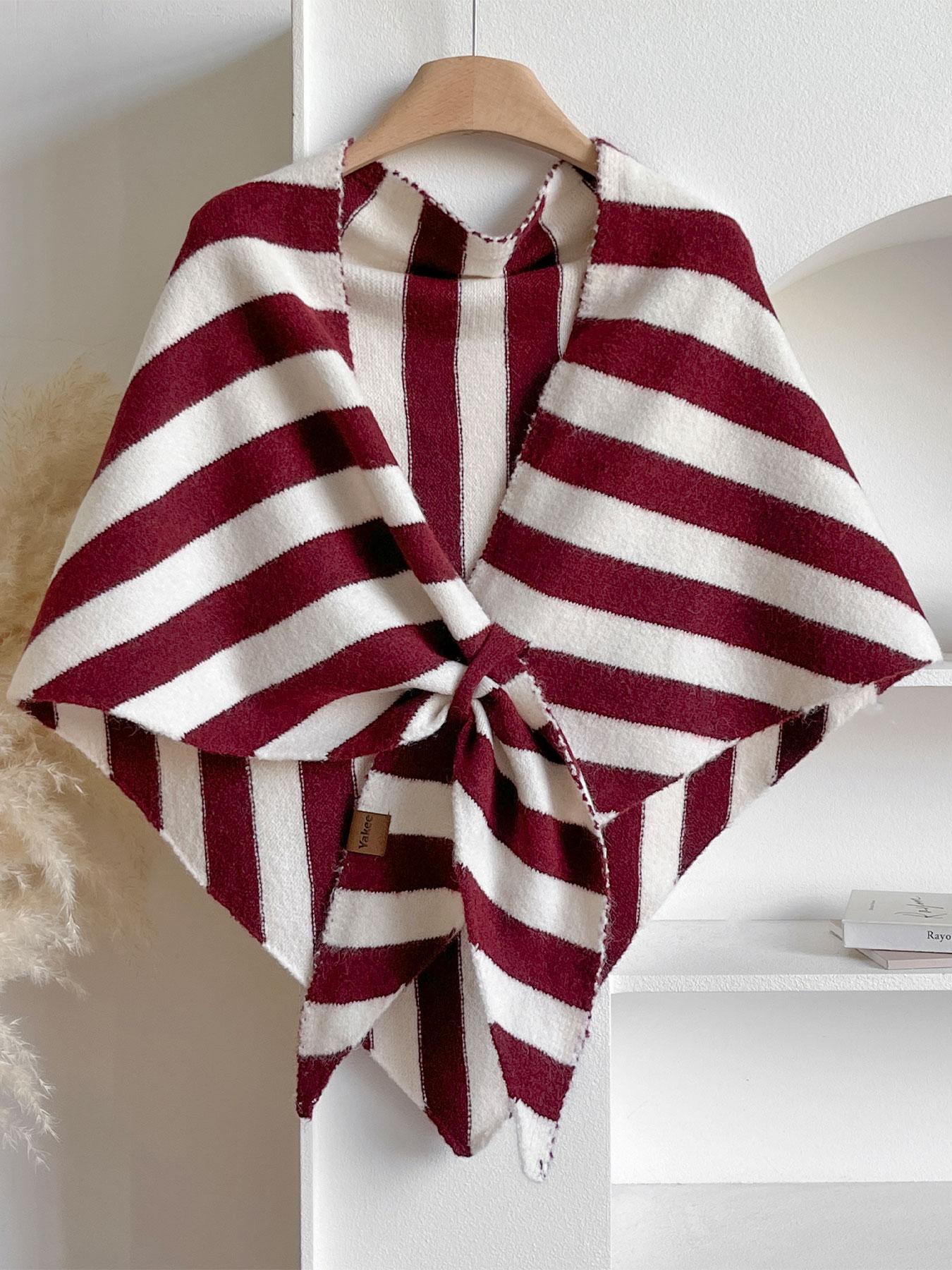 Women's Trendy Solid Knitted Shawl, Casual Soft Comfortable Scarf for Daily Wear, Fashion Accessories for Women & Girls