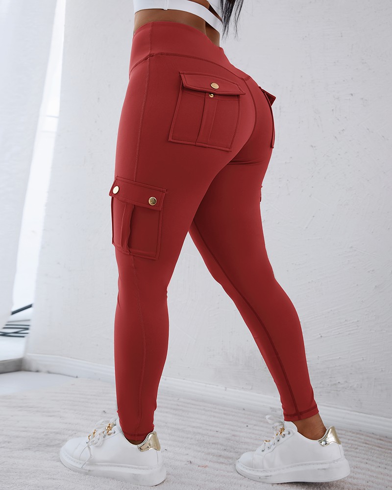 Pocket Design Butt Lifting Active Pants (Buy 2 Free Shipping)
