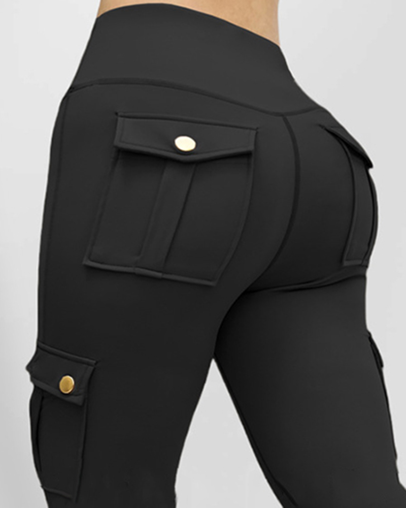 Pocket Design Butt Lifting Active Pants (Buy 2 Free Shipping)
