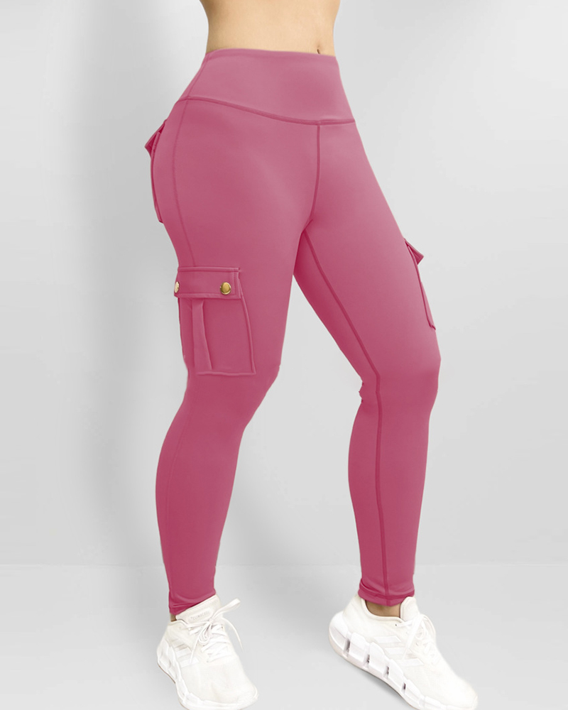Pocket Design Butt Lifting Active Pants (Buy 2 Free Shipping)