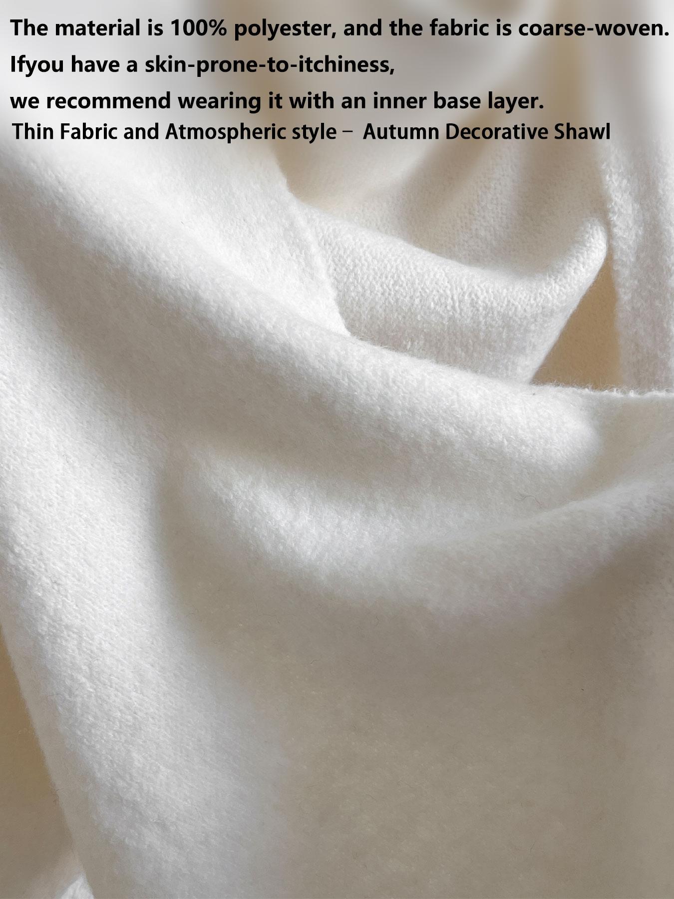 Women's Trendy Solid Knitted Shawl, Casual Soft Comfortable Scarf for Daily Wear, Fashion Accessories for Women & Girls