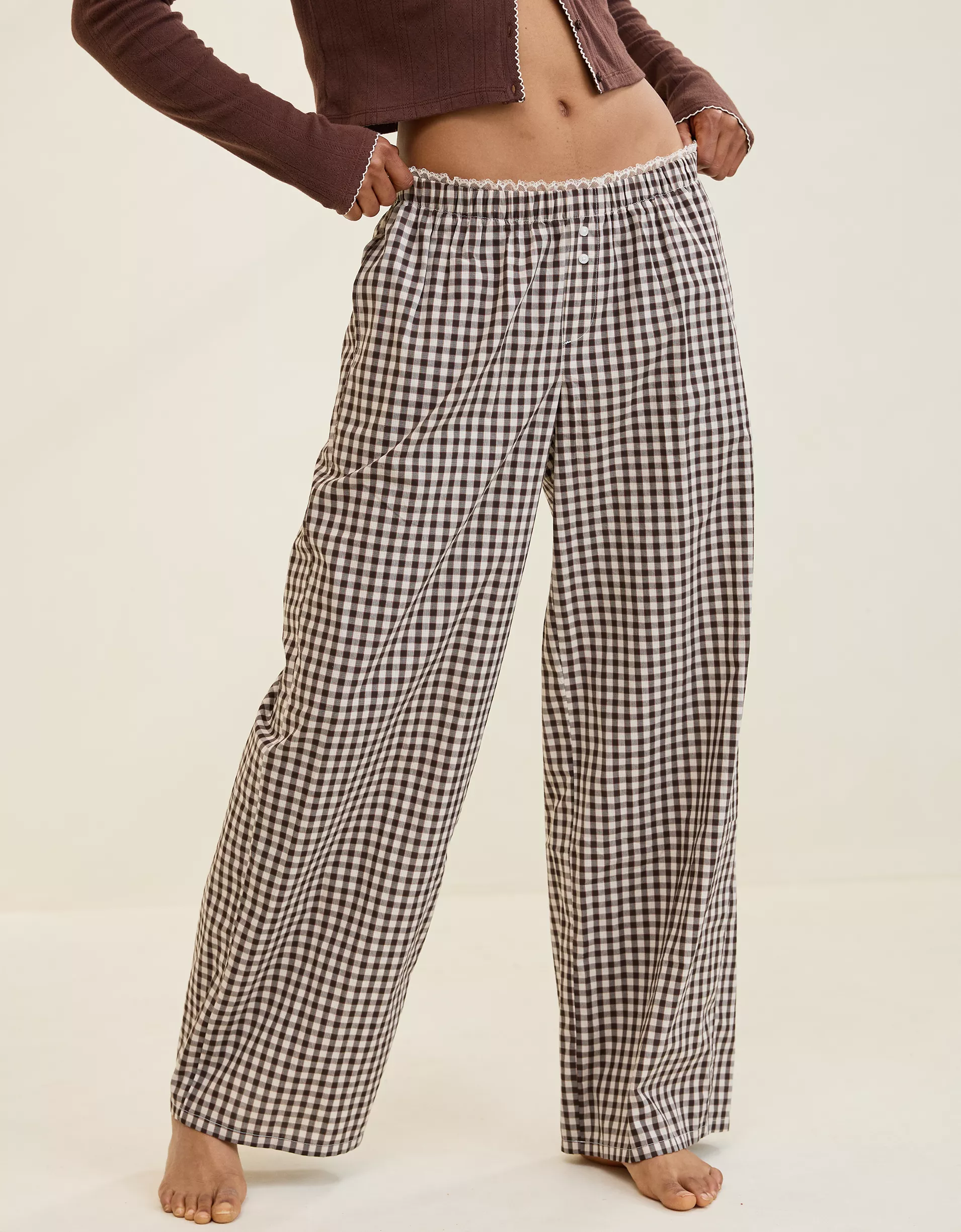 Off-Duty Wide Leg Poplin Trouser PJ(Buy 2 Free Shipping)