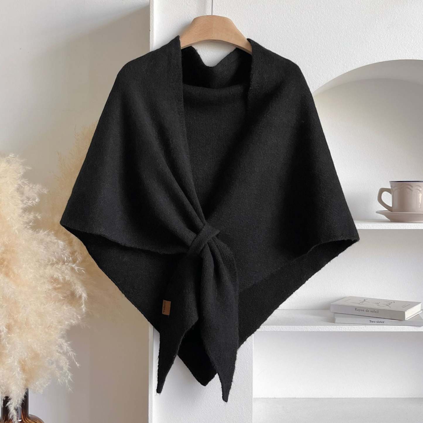 Women's Trendy Solid Knitted Shawl, Casual Soft Comfortable Scarf for Daily Wear, Fashion Accessories for Women & Girls