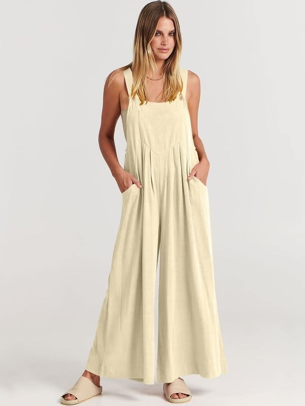 2024 Plus Size Oversize Wide Leg Overalls Jumpsuit