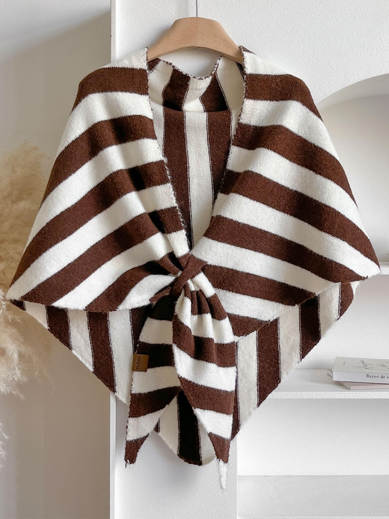 Women's Trendy Solid Knitted Shawl, Casual Soft Comfortable Scarf for Daily Wear, Fashion Accessories for Women & Girls