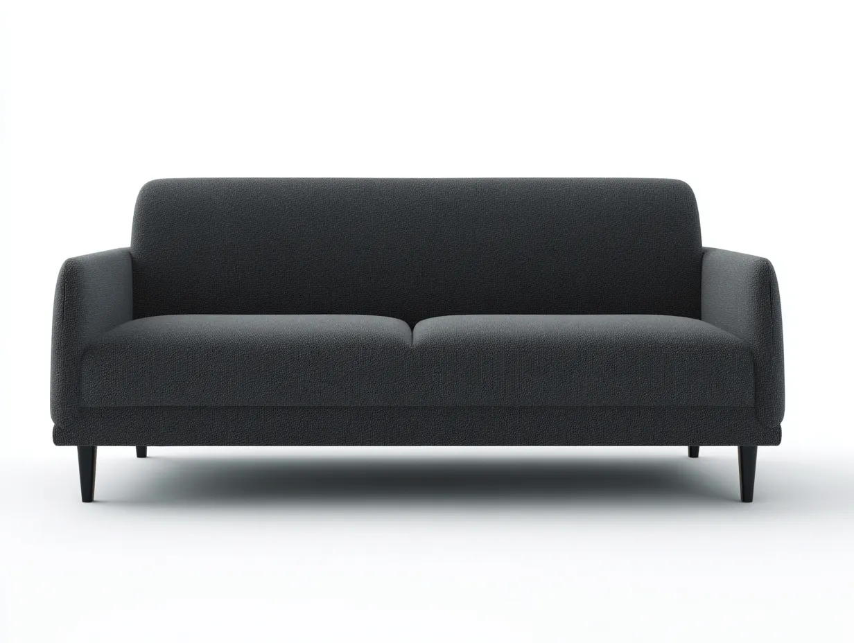 Canapé 3 places - tissu - 208x90x78 cm - gris foncé - style moderne-Loftgohome