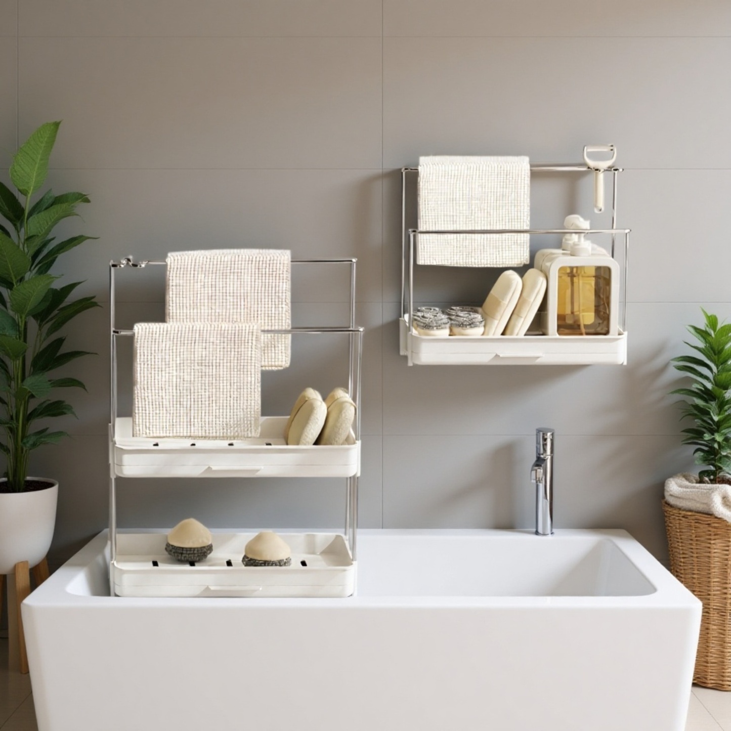 Lappenständer, Abtropfständer, Küchenutensilienständer, Schwammabtropfständer, Hängehandtuch, Multif