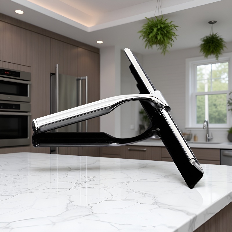 浴室鏡を掃除するガラスワイパーの使用例