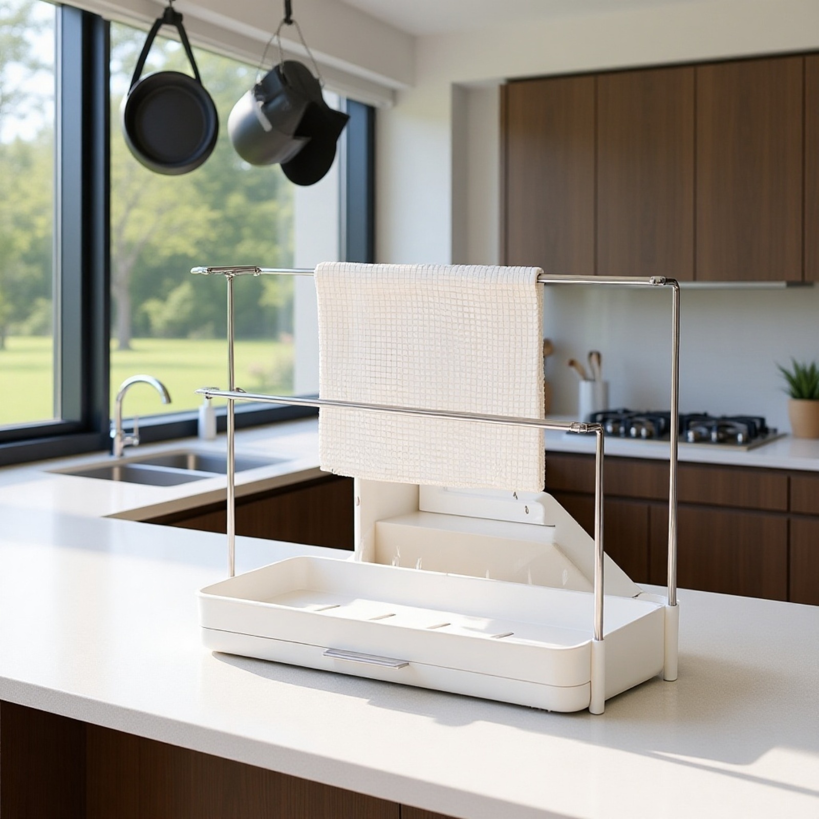 Lappenständer, Abtropfständer, Küchenutensilienständer, Schwammabtropfständer, Hängehandtuch, Multif