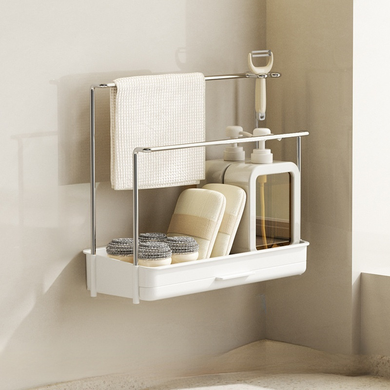 Lappenständer, Abtropfständer, Küchenutensilienständer, Schwammabtropfständer, Hängehandtuch, Multif