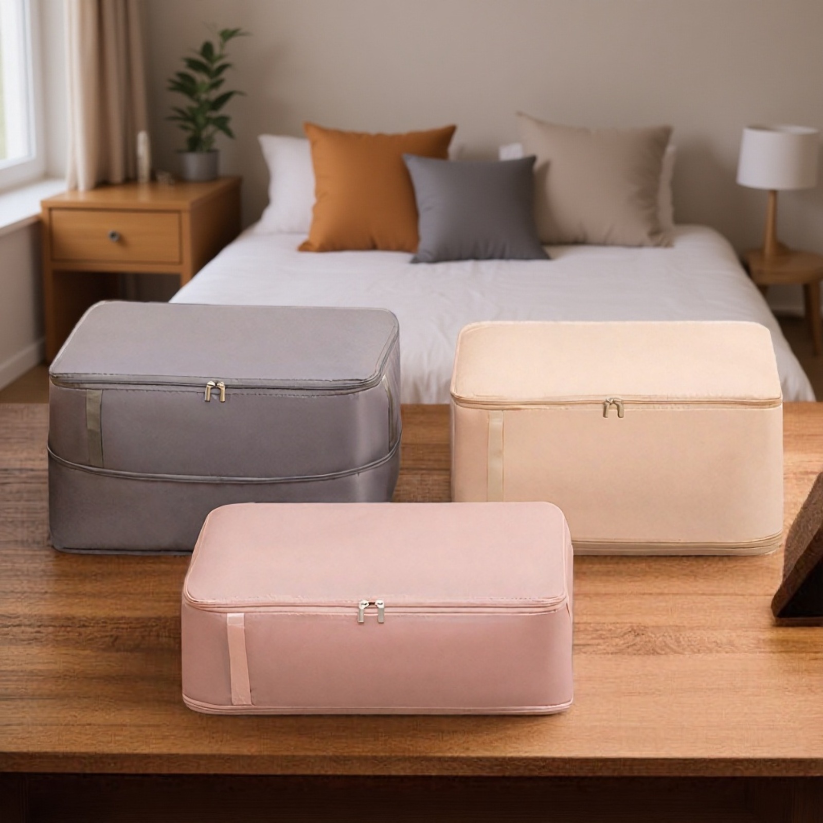 Platzsparende Packtasche für Kleidung und Bettwaren