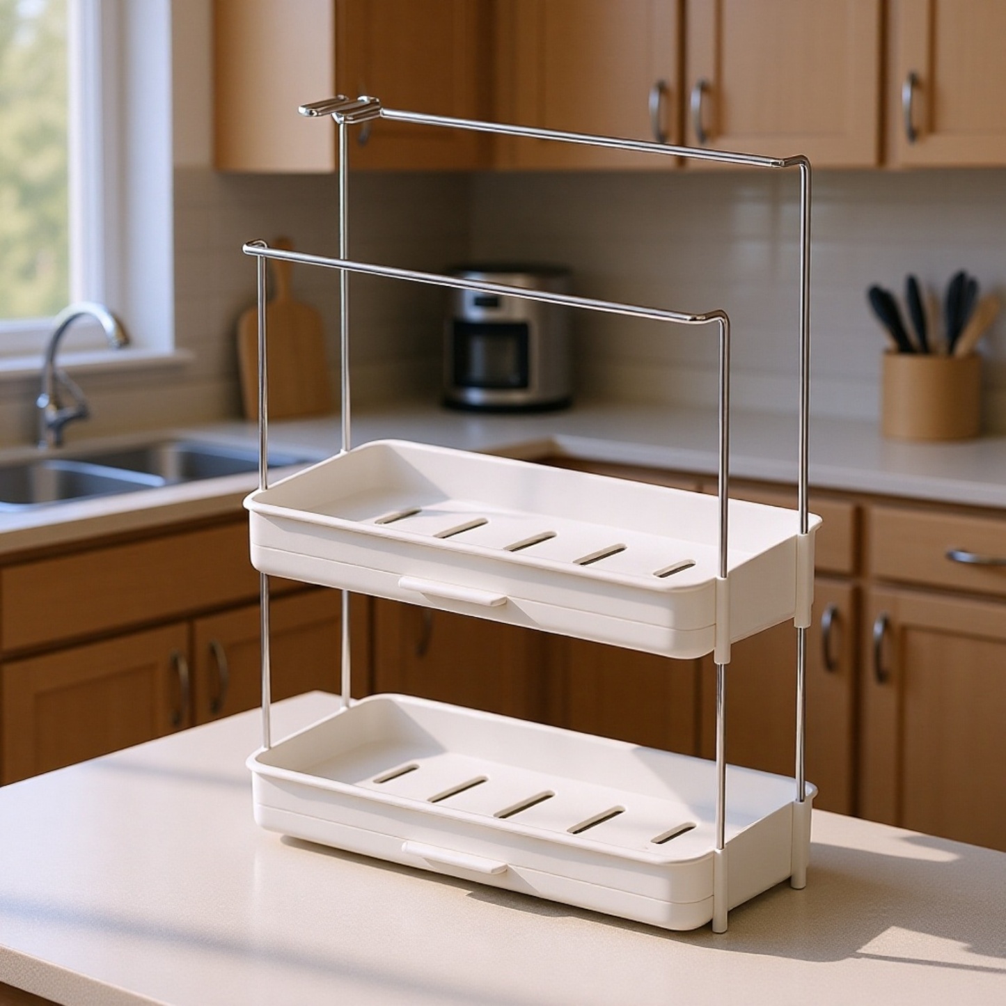 Lappenständer, Abtropfständer, Küchenutensilienständer, Schwammabtropfständer, Hängehandtuch, Multif