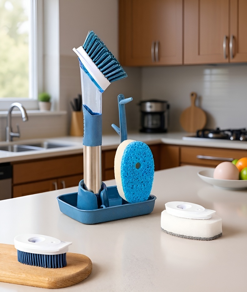 Haushalts-Vier-in-Eins-Küchengeschirrspülmittel mit langem Griff